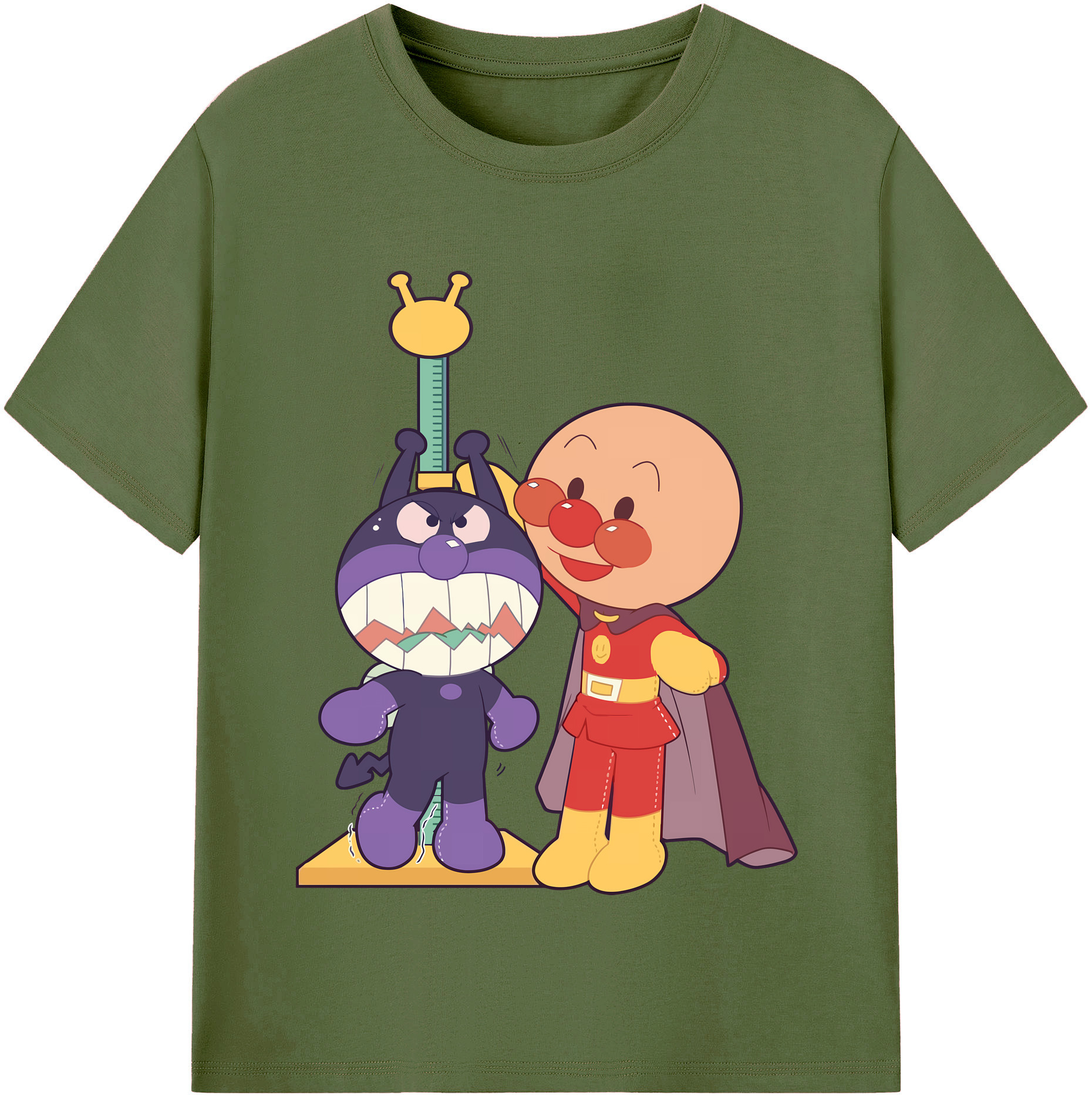 （画像用） アンパンマン Anpanman 綿100％半袖Tシャツ（フロントプリント）